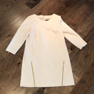 J crew Cream off white zipper sheath dress
